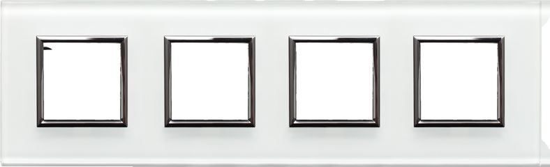 KOS DANTE Ramka poczwórna szkło białe 4502184