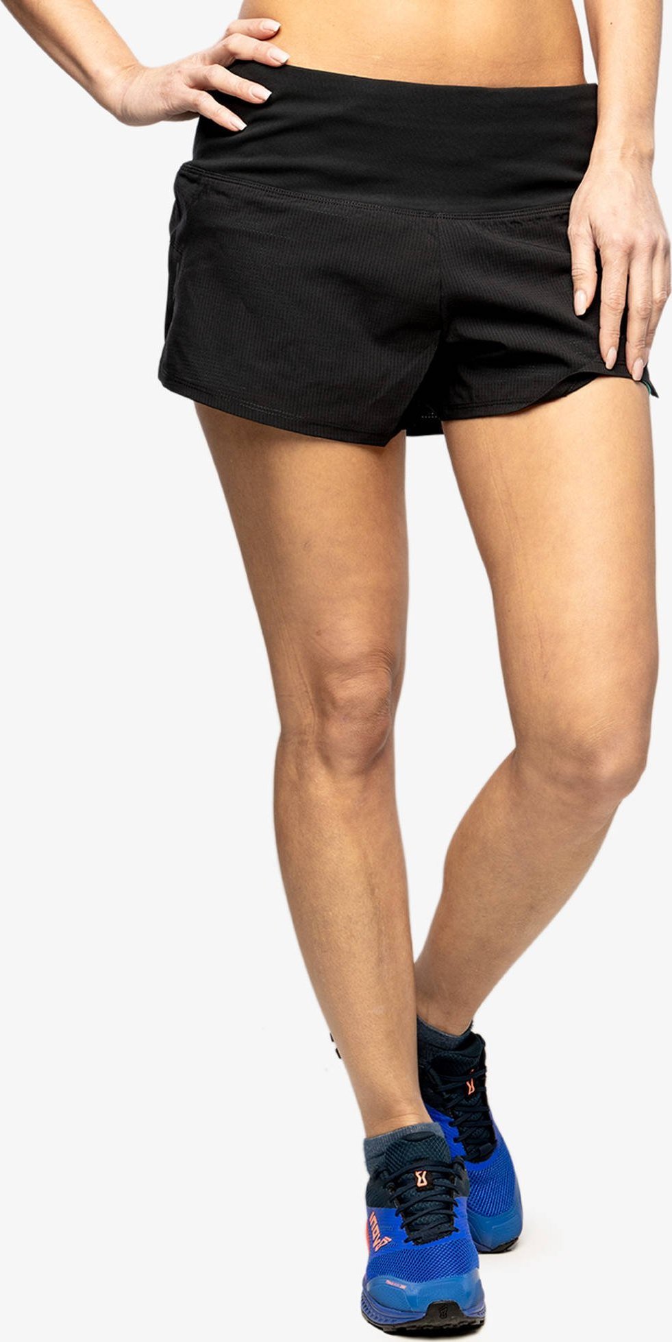 Inov-8 Spodenki damskie Inov-8 TrailFly Ultra 3 2in1 Short - bk/teal 34