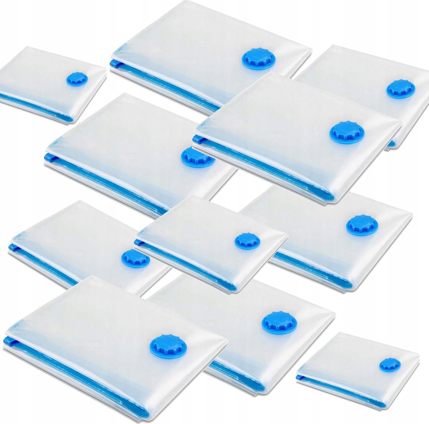 GALAXIA WORKI PRÓŻNIOWE Na Ubrania Pościel Torby, ZESTAW 12 SZTUK , 4 ROZMIARY