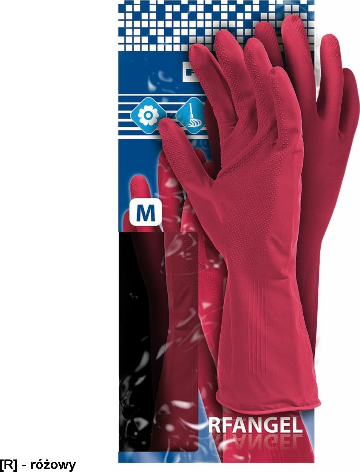 R.E.I.S. RF - rękawice ochronne - różowy S