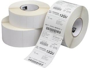 Label, Paper, 64x38mm; Thermal Transfer, Z-PERFORM 1000T, Uncoated, Permanent Adhesive, 76mm Core
