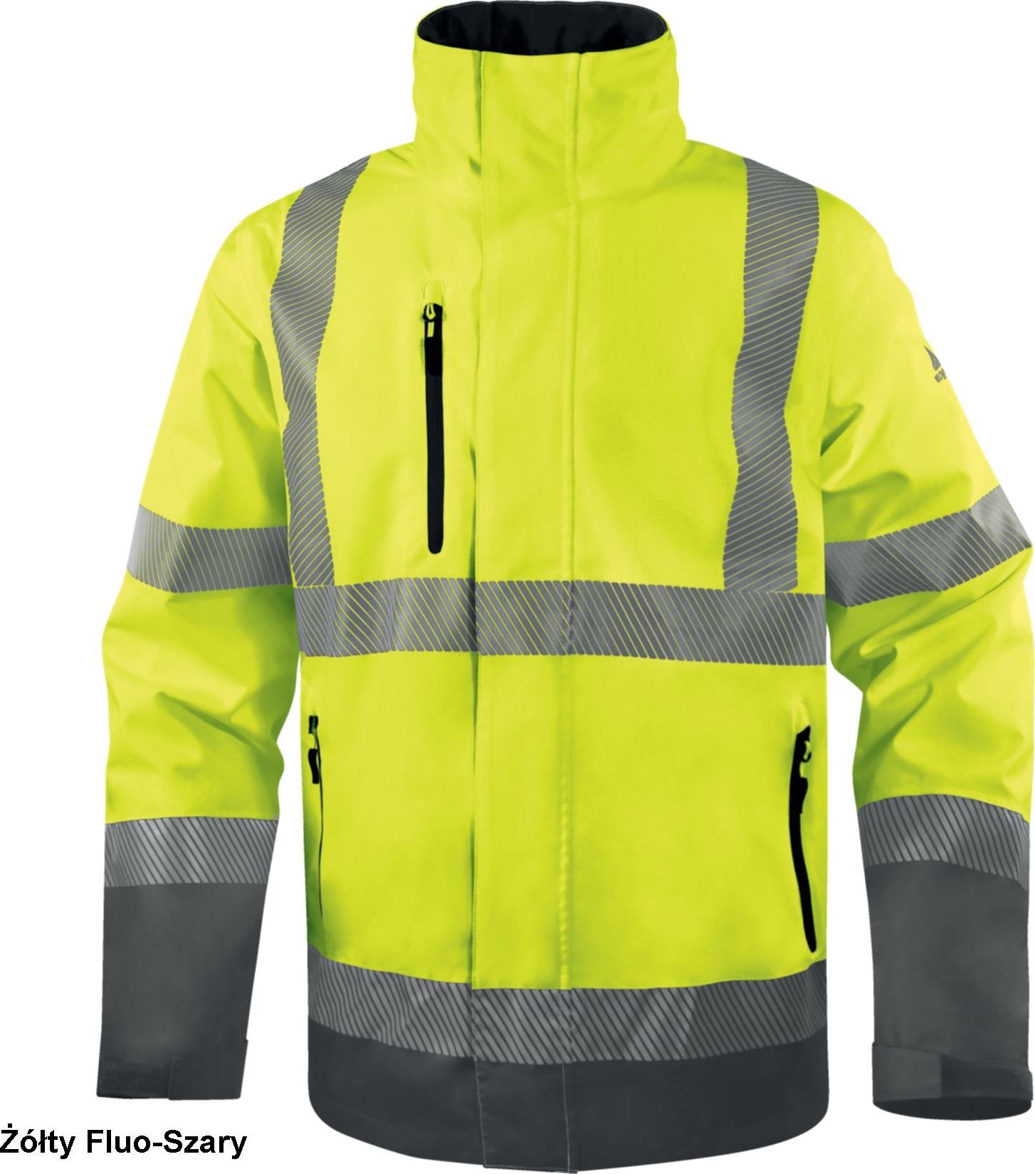 Kurtka męska Delta Plus TRACK - kurtka ostrzegawcza ocieplana z poliestru powlekanego PU 4 kieszenie. tkanina pikowana, poliester ripstop - pomarańczo