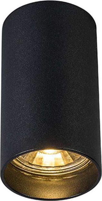 Lampa sufitowa Zumaline TUBA SL1 BLACK SPOT 92680 1*GU10/MAX 50W ALUMINIUM FULL BLACK