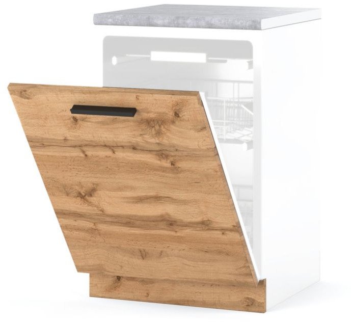 Szafka Kuchenna Front Do Zabudowy Zmywarki 60cm Modułowy Blande Dąb Wotan