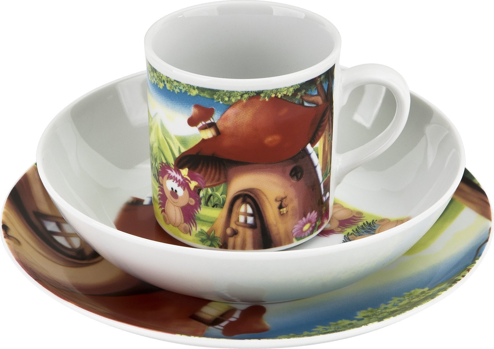 Lubiana Zestaw naczyń dla dzieci Jeżyki porcelanowy