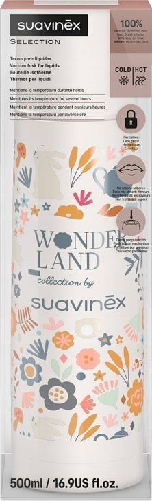 Cookini SUAVINEX - 402841-TERMOS NA NAPOJE 500ML/BEŻOWY LIBERTY/WONDERLAND