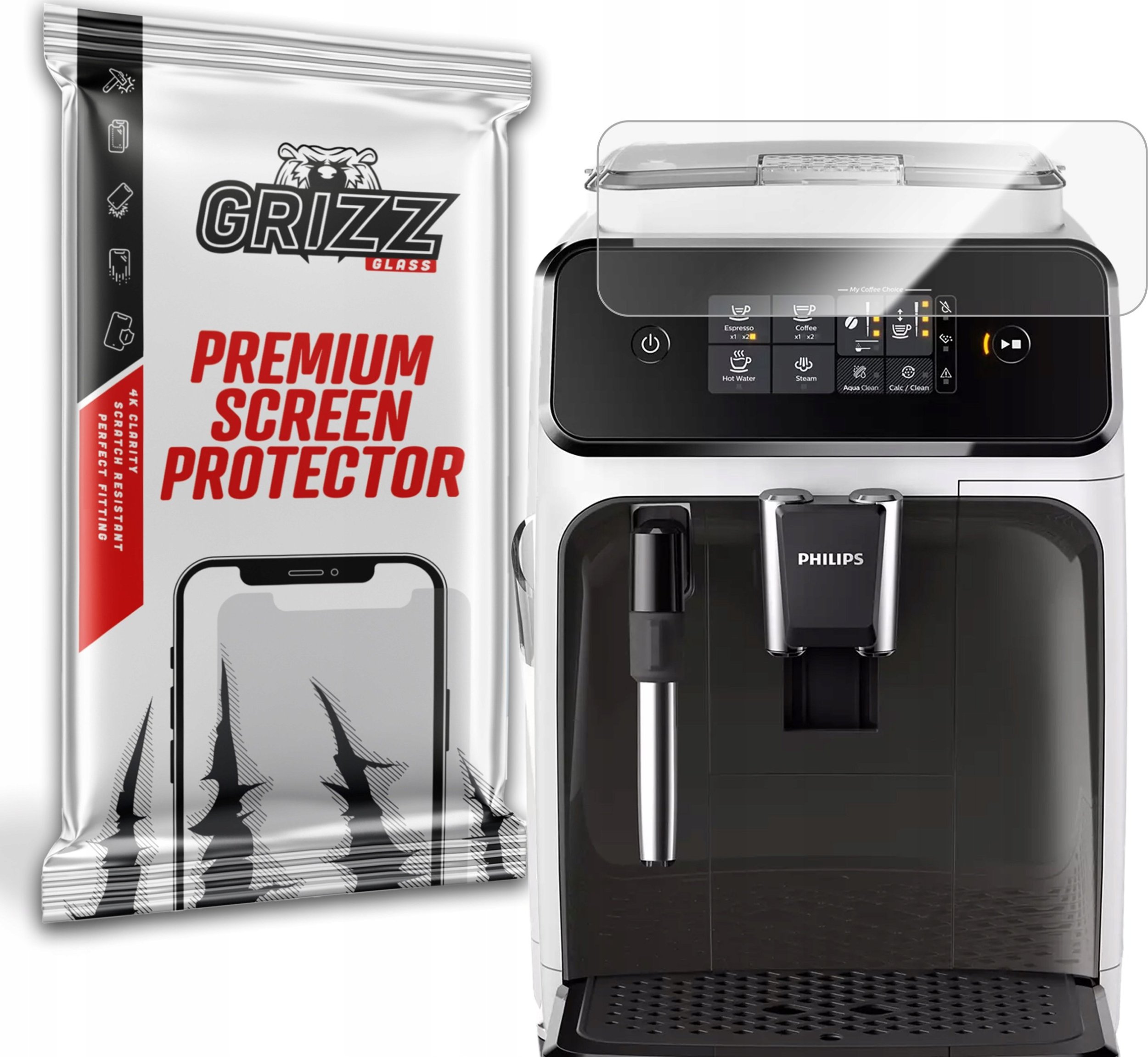 GrizzGlass Szkło hybrydowe GrizzGlass HybridGlass do Philips LatteGo 1200