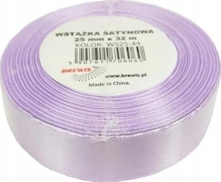 Wstążka satynowa jasny lawendowy 25mm x 32m