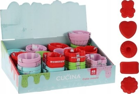 Koopman Foremki silikonowe do babeczek muffinek 3 szt.