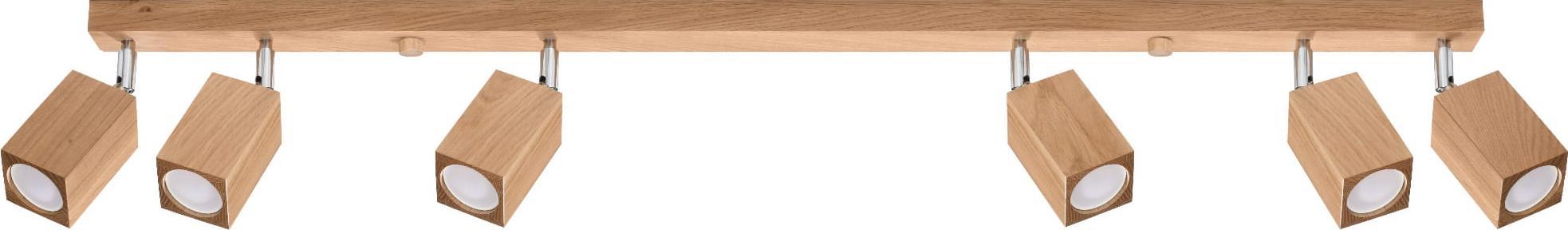 Lampa sufitowa Sollux WNĘTRZARSKIE Plafon KEKE 6 dąb