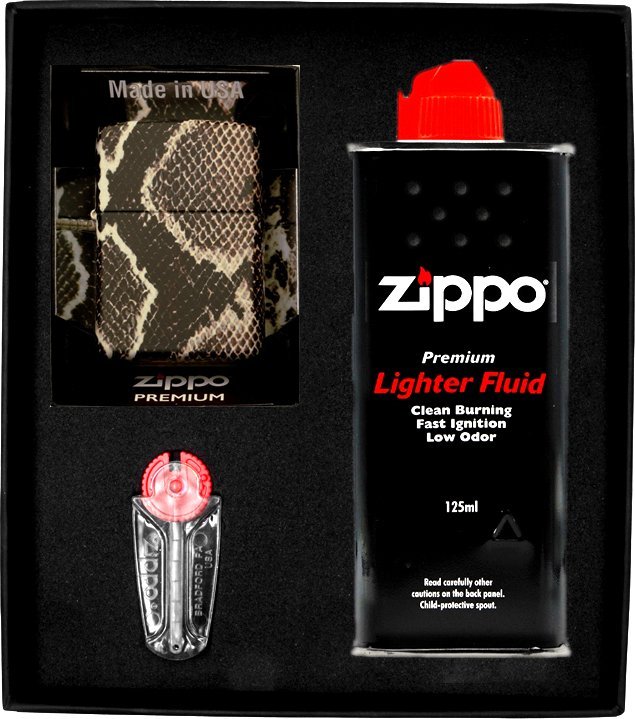 Zestaw ZIPPO Zapalniczka SNAKE SKIN Prezentowy No1