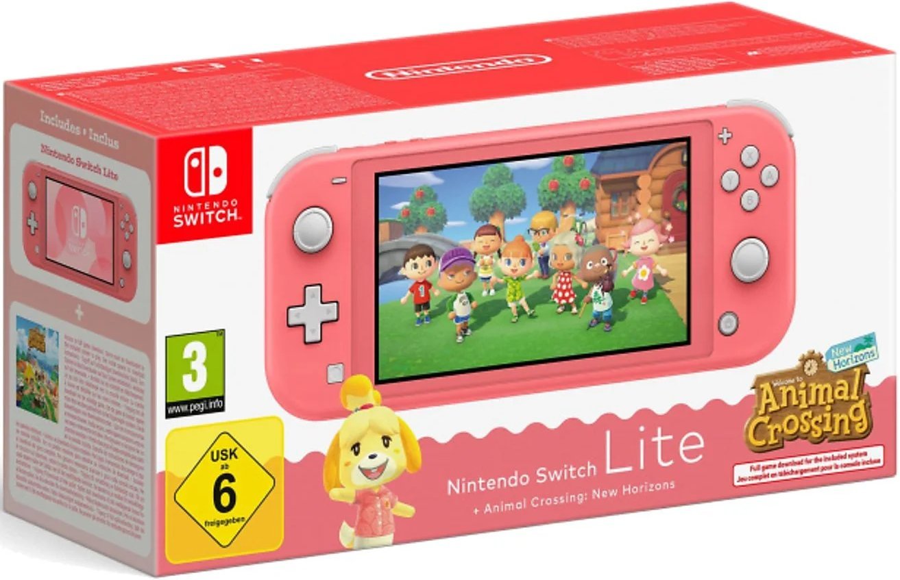 Nintendo Switch Lite Coral + Animal Crossing: New Horizons (NSH136)