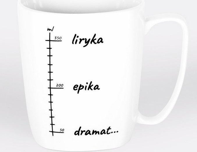Nadwyraz.com Kubek ceramiczny bia³y Liryka, epika, dramat... (494127) - 5901005001038
