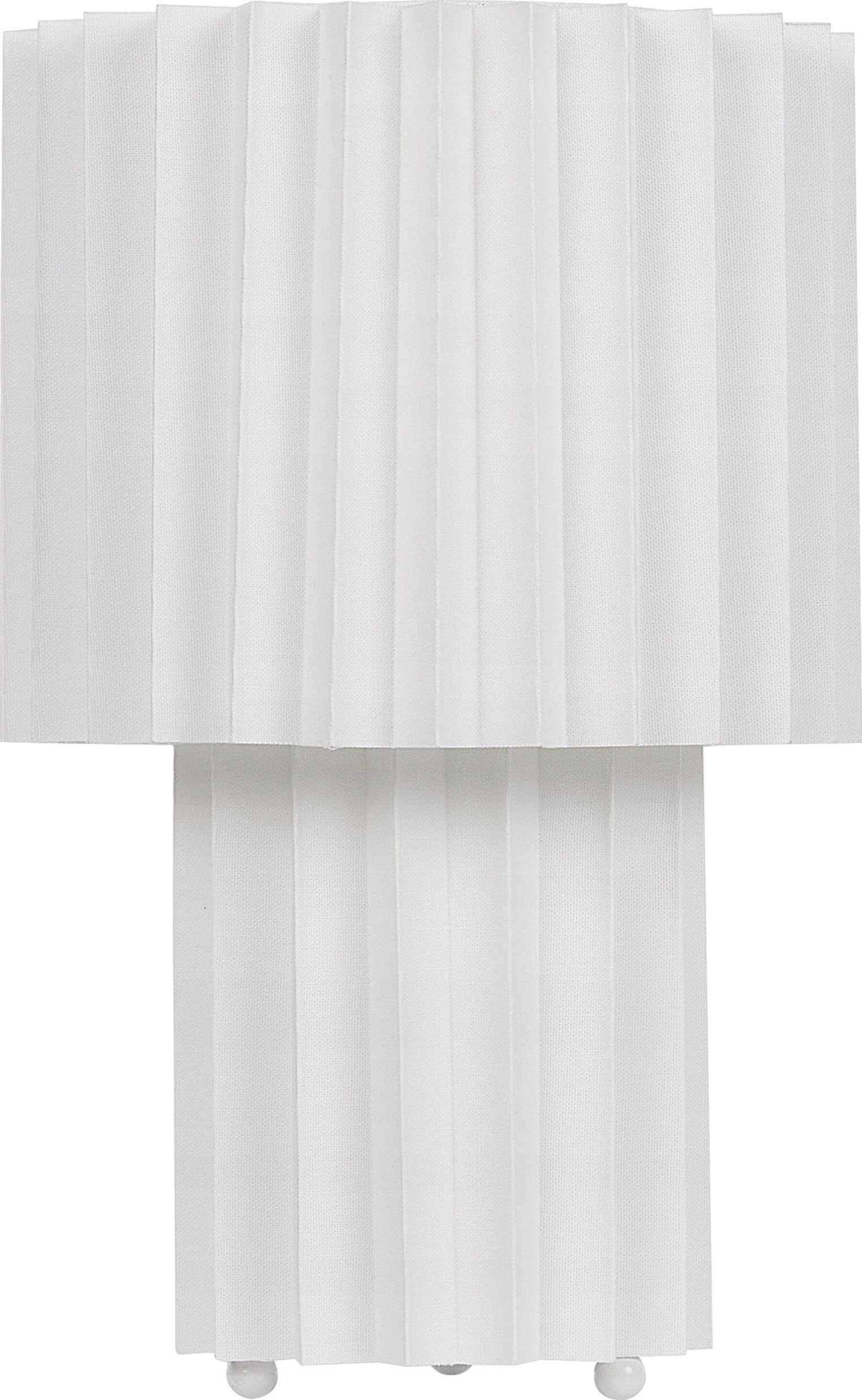 Lampa stołowa Beliani Lampa stołowa lniana biała ALFEIOS