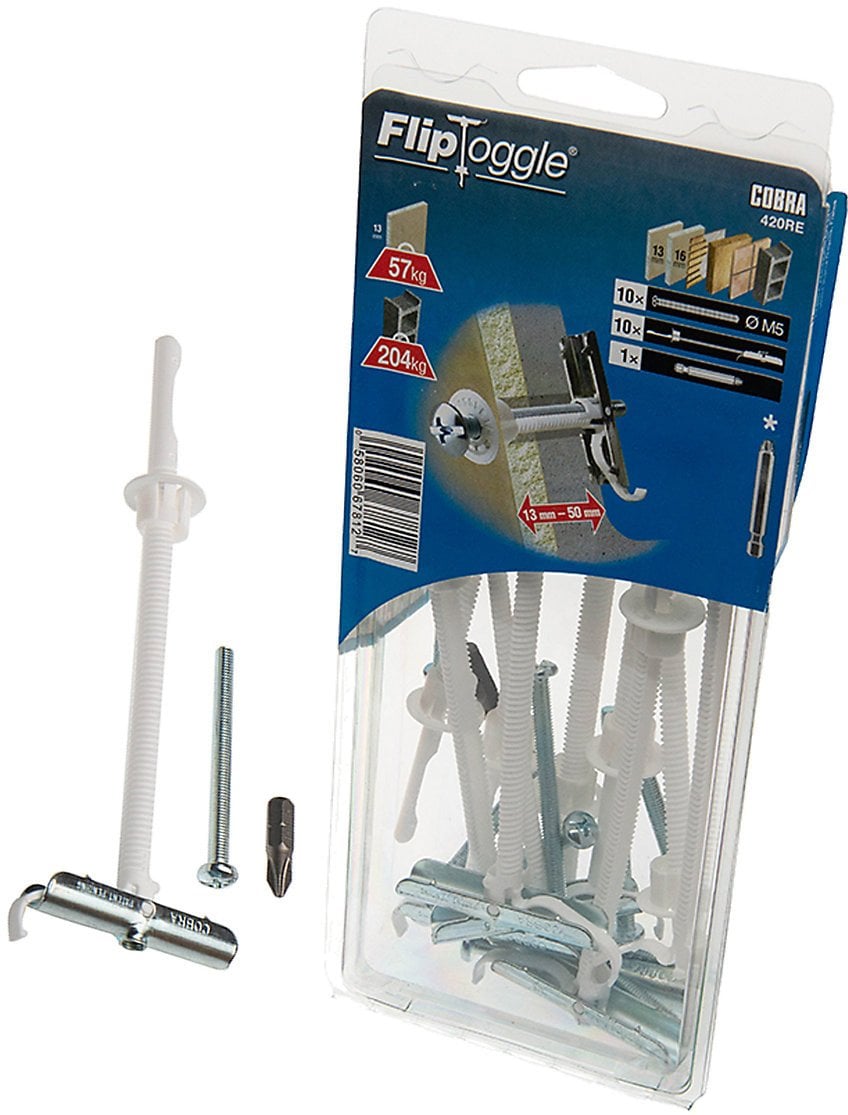 ANCHOR DRYW FLIP 5X77 PLAST 10 PCS