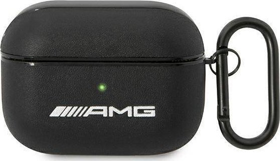 Mercedes AMG Leather Big Logo - Etui AirPods Pro (czarny)