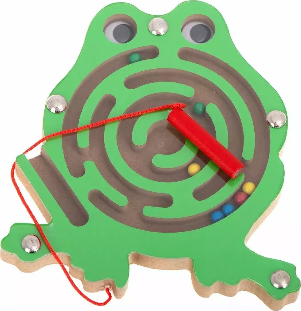RoGer Magnetic Ball Labyrinth with LED sound Frog Green