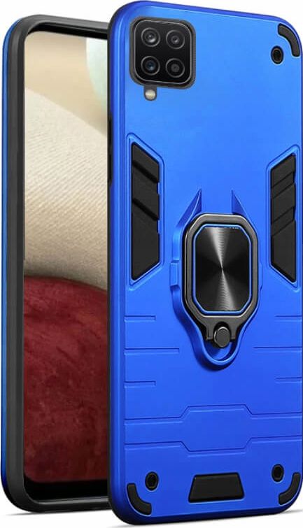 etumi Etui Pancerne Do Samsung Galaxy A12 Obudowa Ring Wzmocnione Hybrydowe Etui Ochronne Futerał Armor Pokrowiec Magnes Armr0026