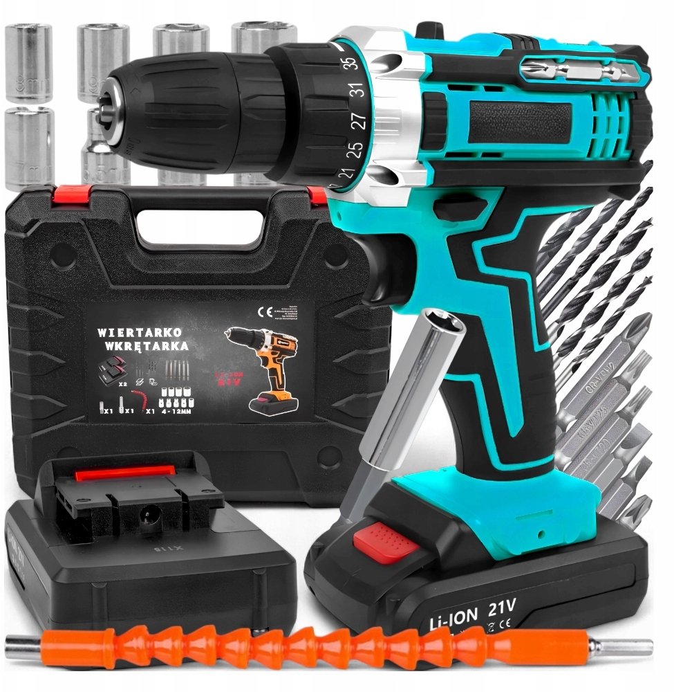 ZESTAW WIERTARKO-WKRĘTARKA NIEBIESKA KANZA