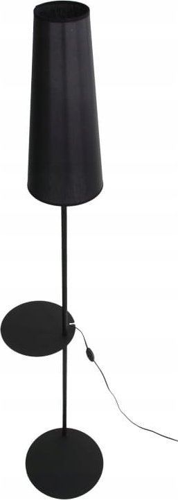 Lampa podłogowa z abażurem 170x36cm Czarna nowoczesna Zing
