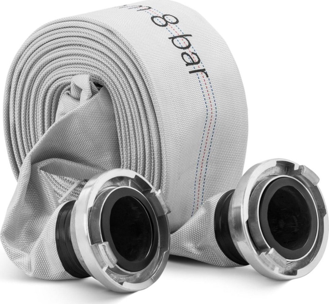 Wąż parciany płaski strażacki do wody ze złączem storz 3'' 76 mm 8-24 bar 20 m Hillvert