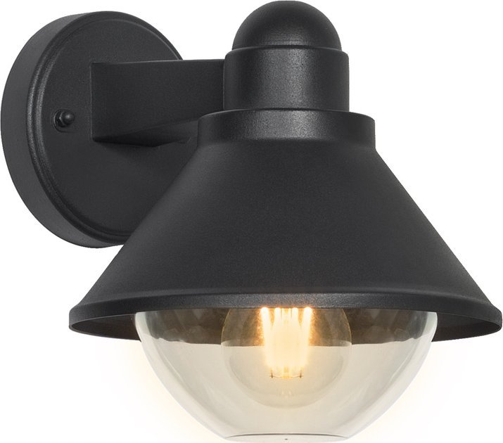 Kinkiet Candellux Saginia lampa ogrodowa kinkiet 23,5x20,5cm czarny 1x40W E27 klosz okrągły IP44