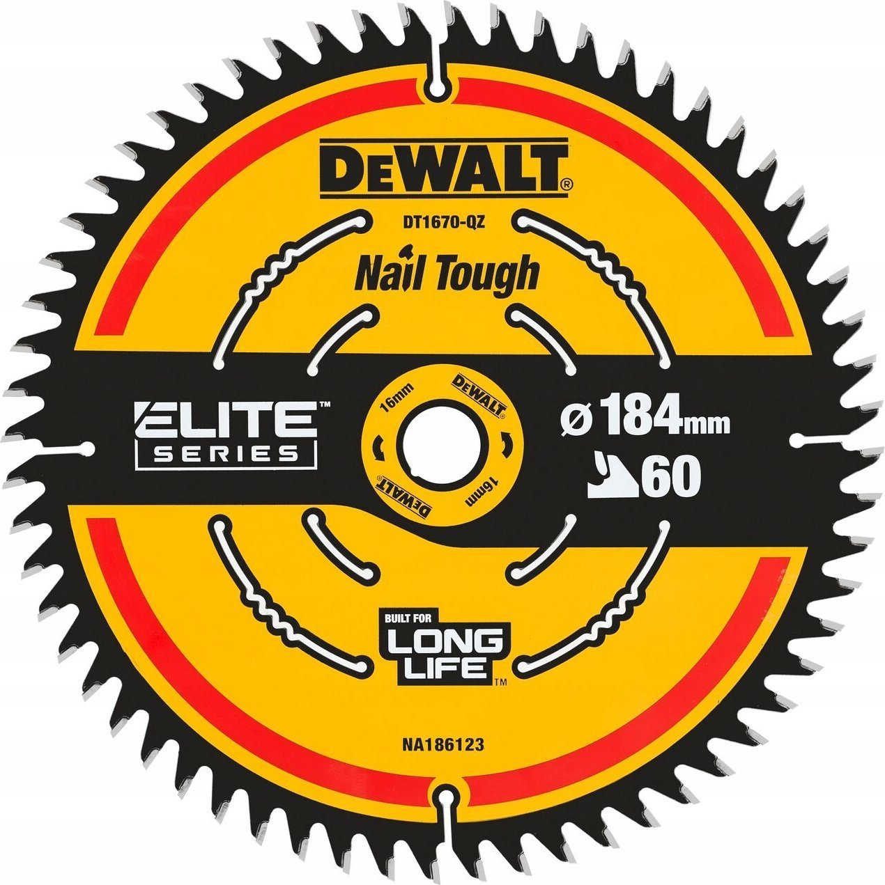 Dewalt Tarcza do drewna 184 x 16 x 60T (DT1670)