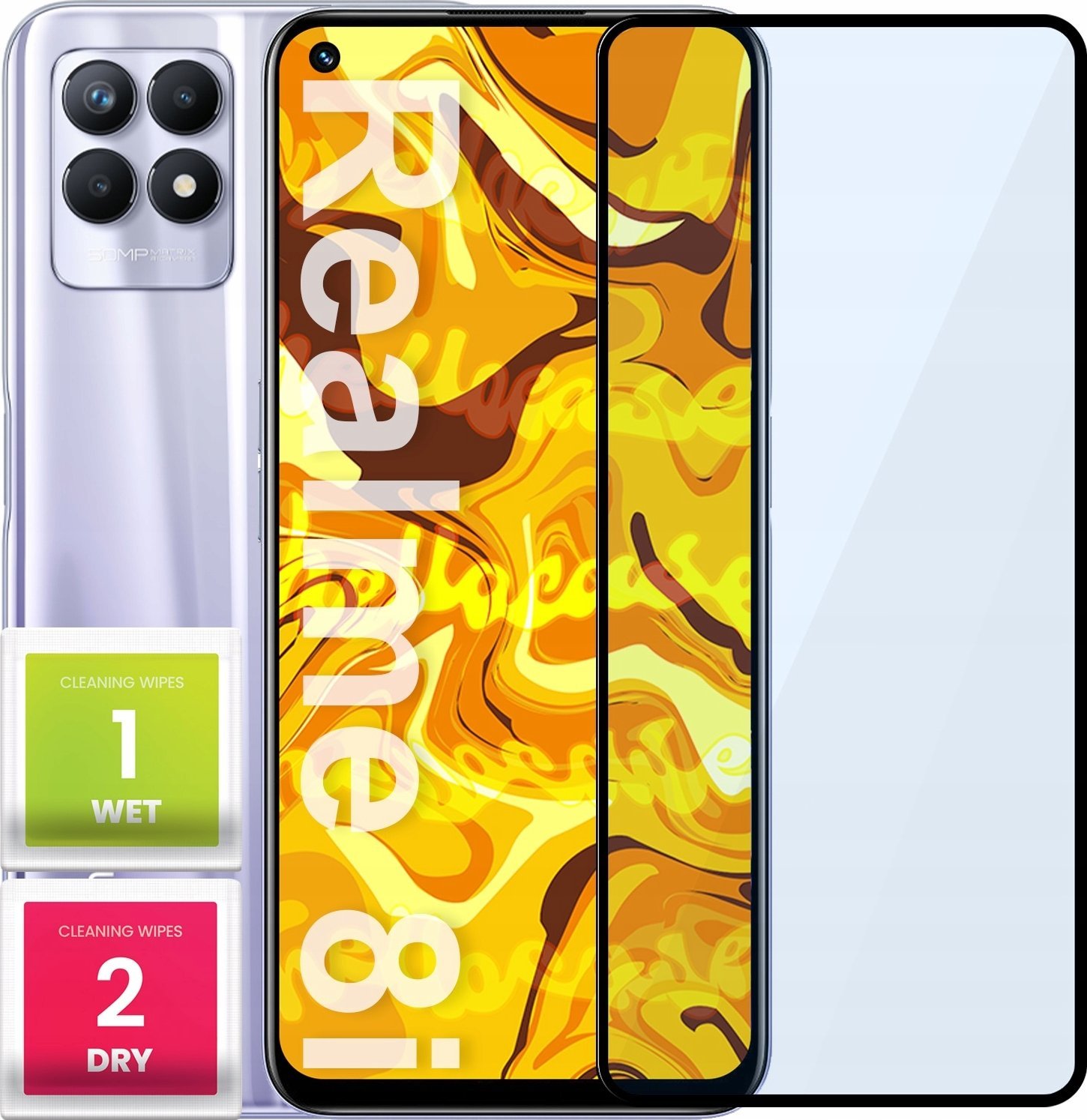 Hello Case SZKŁO HARTOWANE DO REALME 8I PEŁNE NA CAŁY EKRAN SZKIEŁKO OCHRONNE SZYBKA