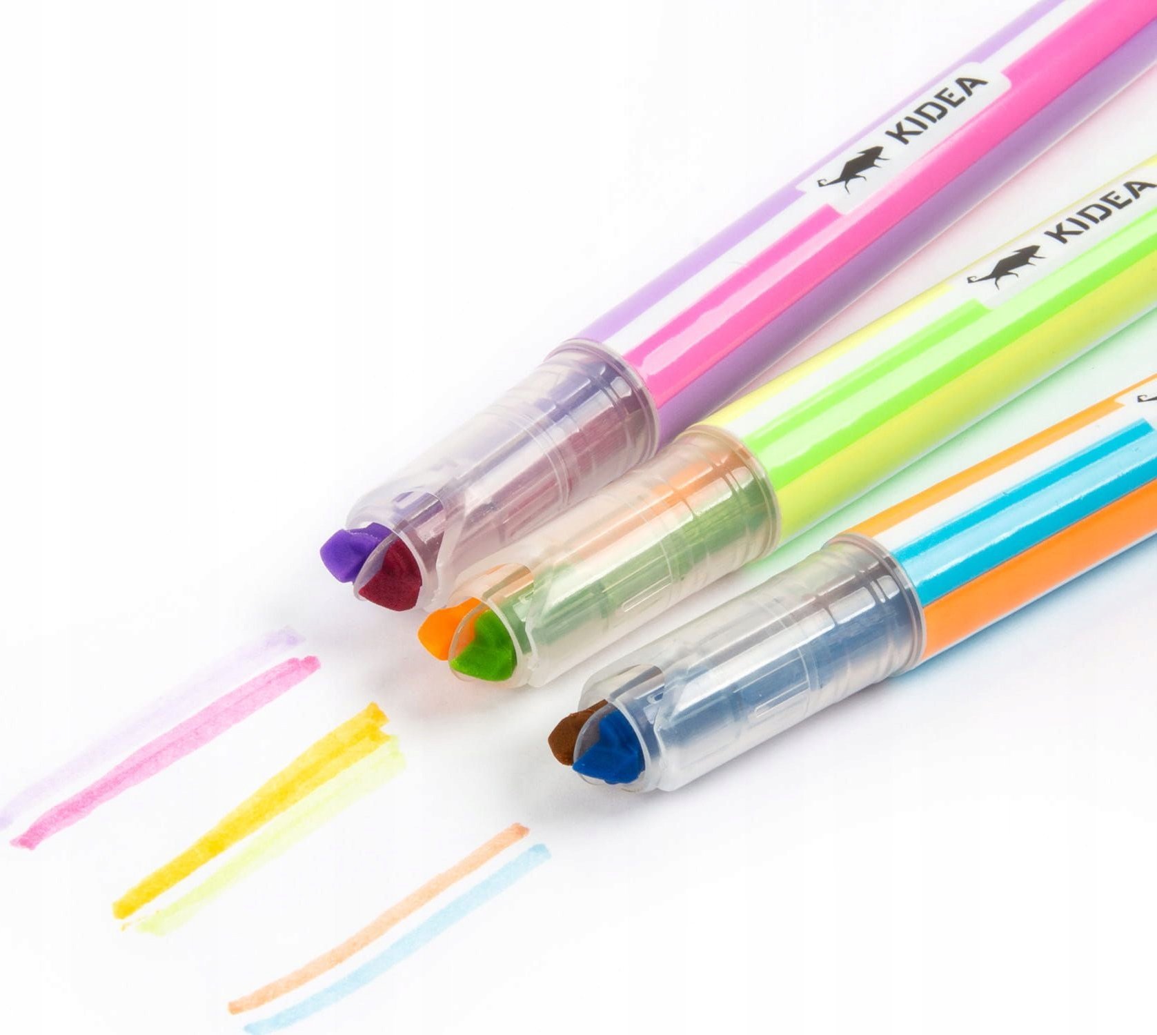 Piórnik Derform Zakreślacz 2w1 Kidea p24, mix cena za 1 szt