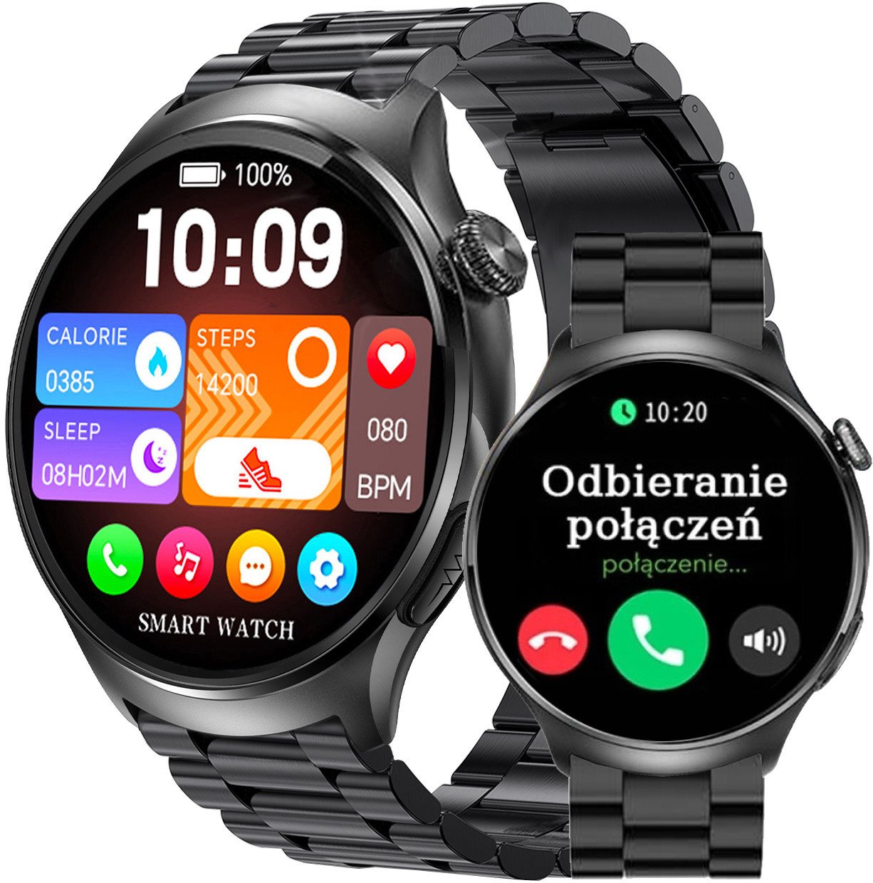 SMARTWATCH Rubicon RNCF39 black/black brans