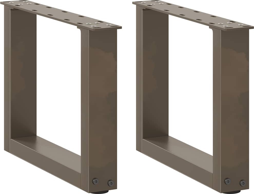 vidaXL Nogi do stolika kawowego, 2 szt., naturalna stal, 30x(30-31) cm