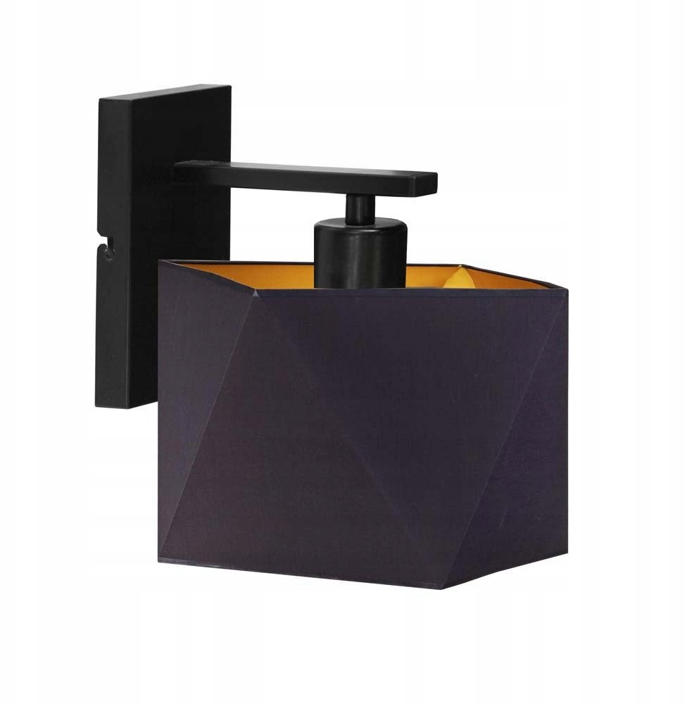 Nowoczesny kinkiet do sypialni ODESSA GOLD z abażurem ze złotym wnętrzem E27