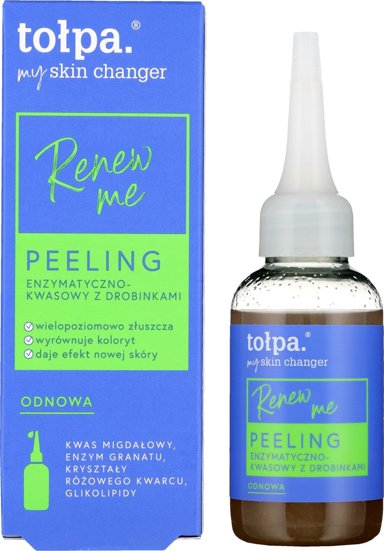 Tołpa TOŁPA My Skin Changer Peeling enzymatyczno kwasowy z drobinkami do twarzy Renew Me - odnowa 50 ml