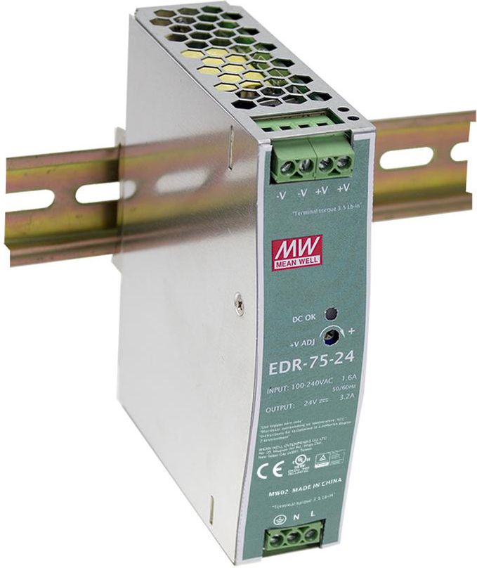 Mean Well Zasilacz impulsowy 24V DC 3,2A 76,8W (EDR-75-24)