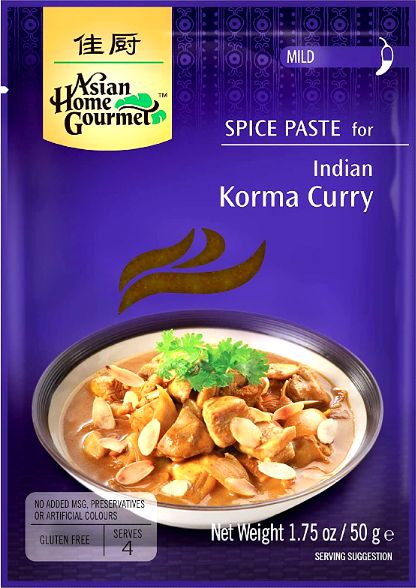 Asian Home Gourmet Pasta do indyjskiego Korma Curry 50g - Asian Home Gourmet uniwersalny