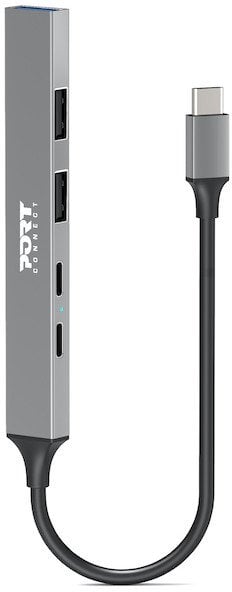 Port Designs 900163 huby i koncentratory USB Type-C 5000 Mbit/s Srebrny