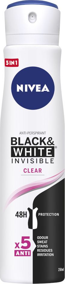 Nivea Dezodorant INVISIBLE CLEAR spray damski 250ml