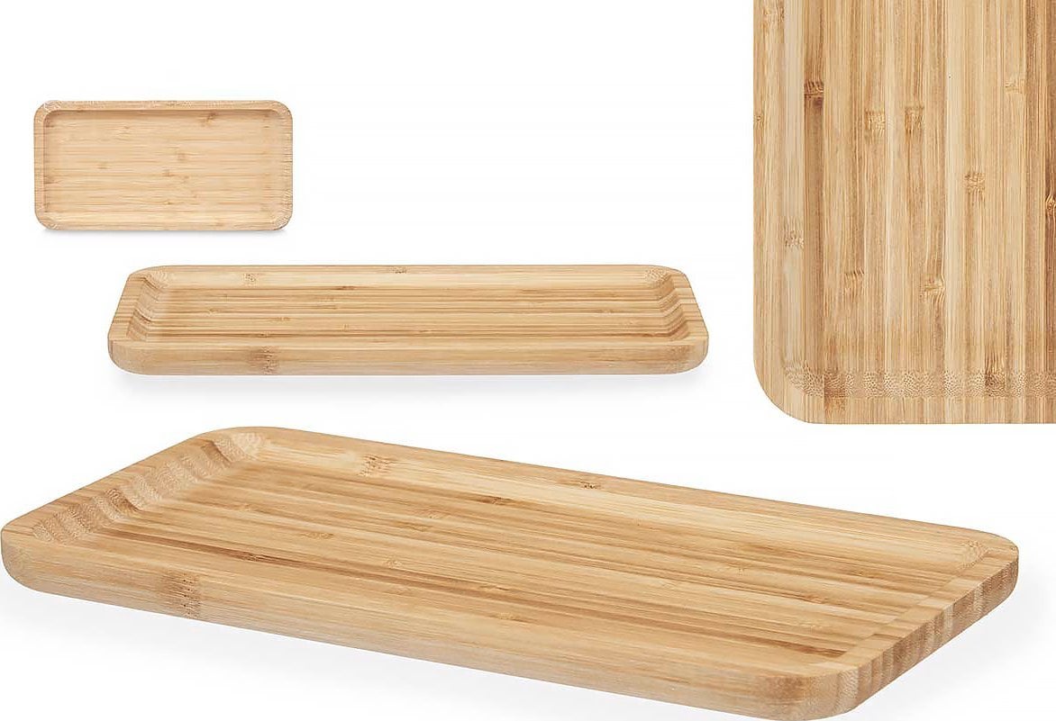 Kinvara Bambusowy talerz na przekąski ORVA, 15 x 30 x 1,6 cm