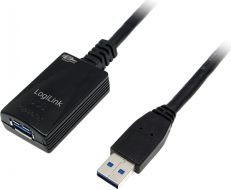 Kabel USB LogiLink USB-A - USB-A 5 m Czarny (UA0127)