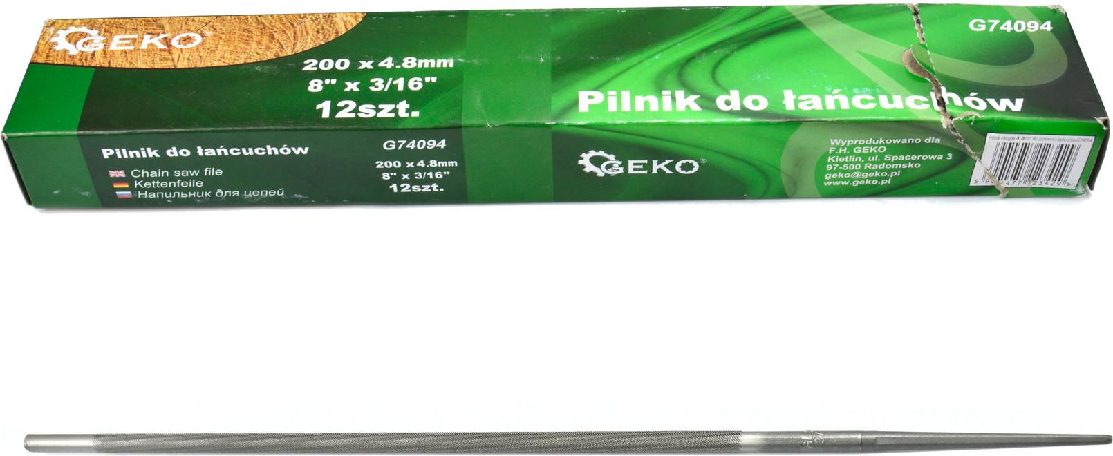 Geko pilnik okrągły 4,8mm do ostrzenia łańcucha (G74094)