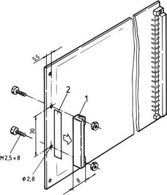 SCHROFF Uchwyt SCHROFF PCB, do przykręcenia lub przybicia, czerwony