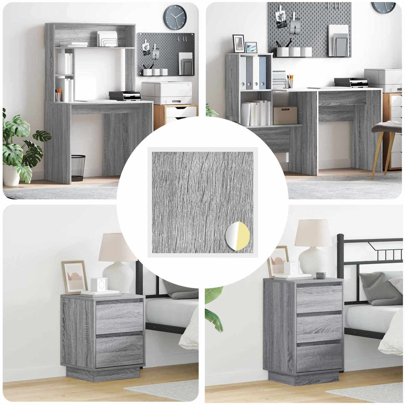 vidaXL Okładka Śrubowa Samoprzylepna 12 pcs Szary Sonoma 20 x 0,5 mm