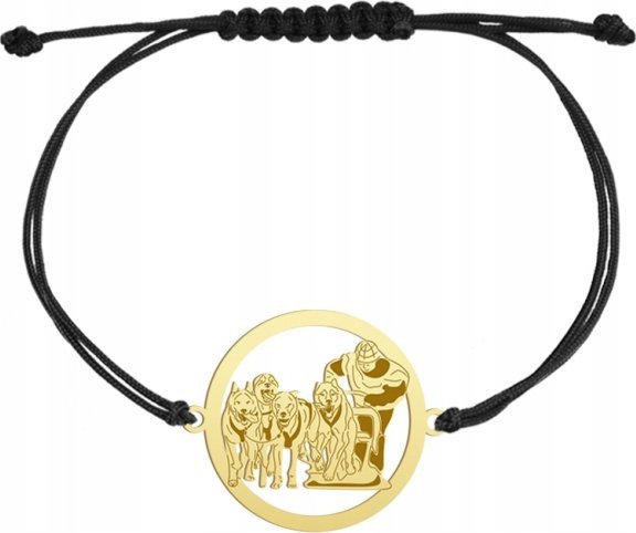 Radziszewska Jewellery Pozłacana Bransoletka Psie zaprzęgi GRAWER