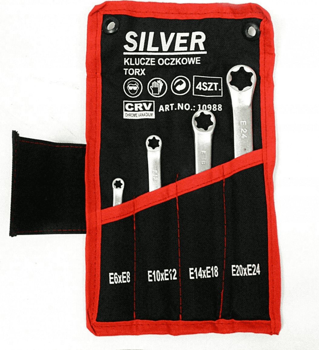 Silver zestaw kluczy oczkowych Torx 4 sztuki (10988)
