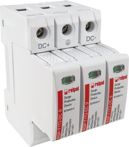 Relpol Ogranicznik przepięć RSP-T1T2-DC Imax:50kA, 1000VDC, 3 pola 2617144