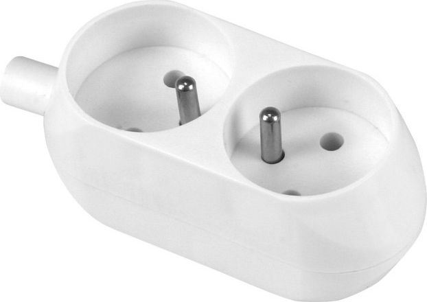 Volteo GNIAZDO PODWÓJNE 16A 250V ROZBIERALNE Z/U BIAŁE