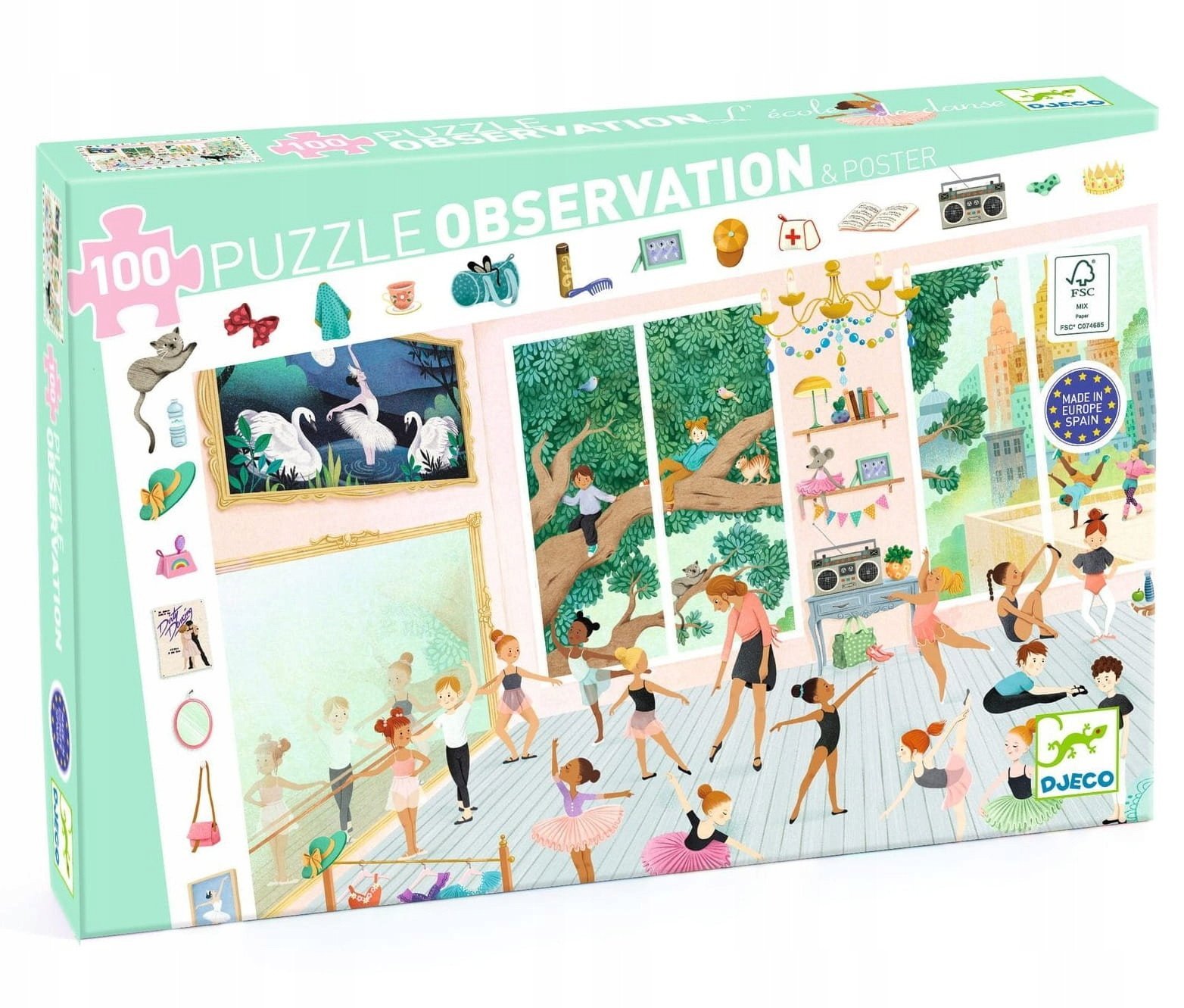 Djeco Dėlionė - Baleto mokykla (100 detalių)