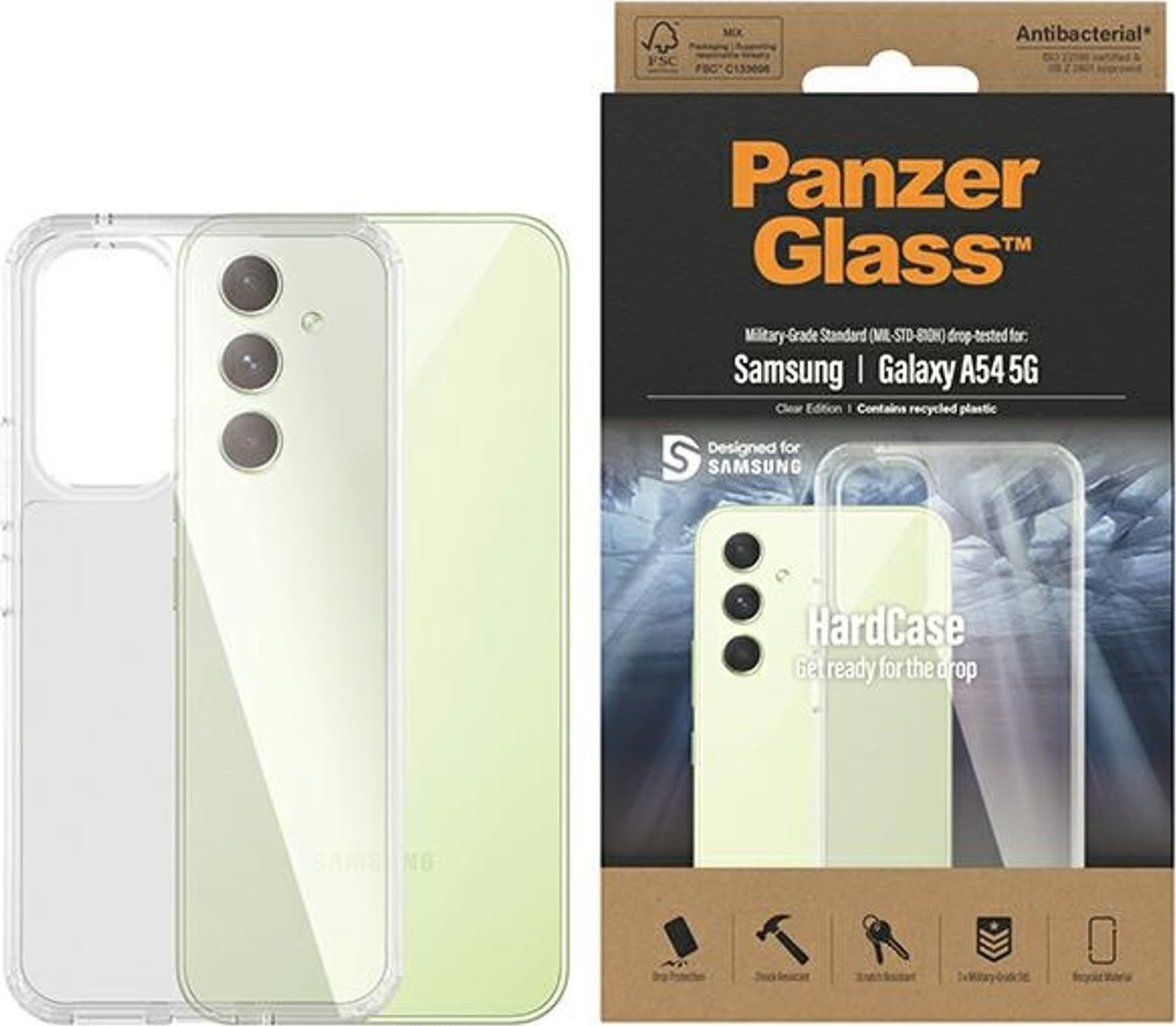 PanzerGlass Etui HardCase Samsung Galaxy A54 5G Military grade clear 0445