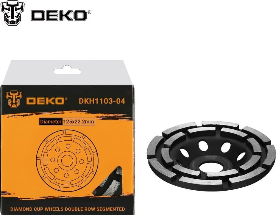 Deko DKH1103-04 Tarcza Diamentowa Garnkowa Segmentowa Podwójna 125 mm