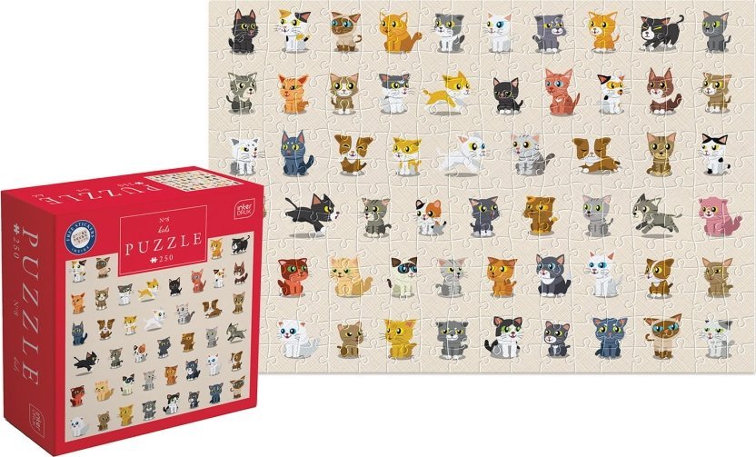 Puzzle Kids 250 Elementów Koty Cats Interdruk